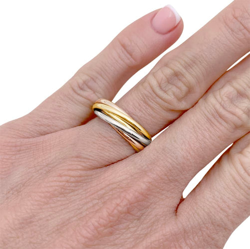 Bague 50 Bague CARTIER, « Trinity 7 anneaux », 3 ors. 58 Facettes 35292