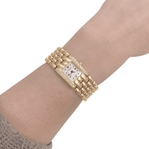 Montre Montre Chaumet "Khesis" or jaune, diamants. 58 Facettes 34464