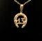 Pendentif Pendentif fer à cheval en or jaune 58 Facettes