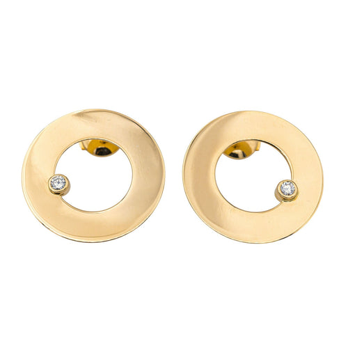 Boucles d'oreilles Dinh Van Boucles d'oreilles Target Or jaune Diamant 58 Facettes 4284535RV