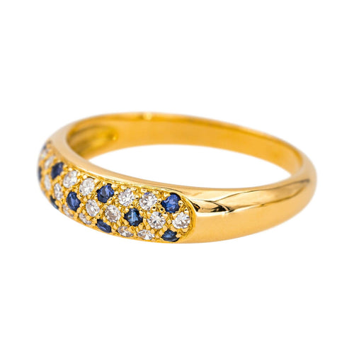 Bague 53 Bague  Jonc Or jaune Diamant, Saphir 58 Facettes 4207983CN