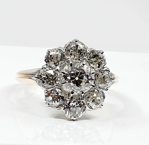 Bague 52 Bague marguerite or blanc, or rose et diamants 58 Facettes AB658