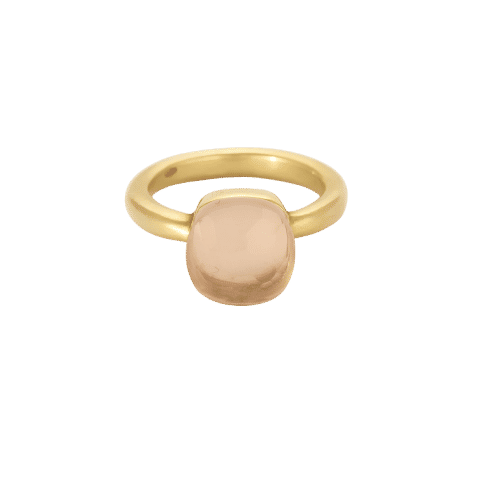 Bague 52.5 Bague dans le goût de Pomellato en or avec quartz rose 58 Facettes