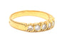 Bague 51 Bague contemporaine en or jaune 18 carats sertie de diamants (0.36 carat) 58 Facettes 18666