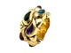 Bague 52 CHOPARD. Collection "Casmir", bague or jaune 18K et pierres de couleur 58 Facettes