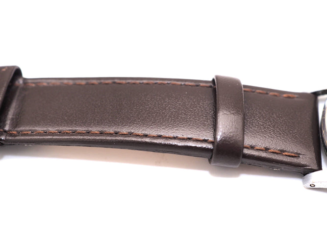 Montre Universal Genève - Montre bracelet cuir marron 58 Facettes