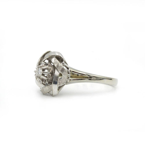 Bague 56 Bague - Or blanc et diamants 58 Facettes 1161