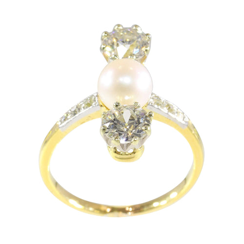 Bague 54 L'élégance de 1915 : la bague de fiançailles intemporelle 58 Facettes 18256-0130