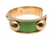 Bracelet bracelet HERMES jonc en cuir vert et metal dore en metal 58 Facettes 272252