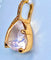 Pendentif Pendentif en or jaune 18 carats en quartz rose et diamants 58 Facettes AB190
