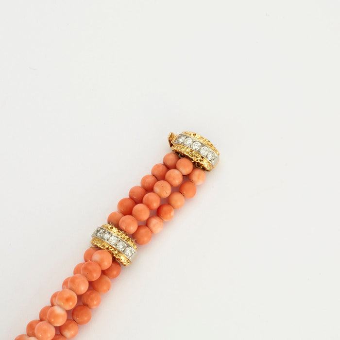VAN CLEEF & ARPELS – Bracelet or jaune corail et diamants