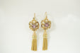 Boucles d'oreilles Boucles d'oreilles pendantes or et grenats Napoléon III 58 Facettes