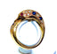 Bague Bague DAUPHIN en or jaune 18 carats, diamants ,saphirs et rubis 58 Facettes AB224