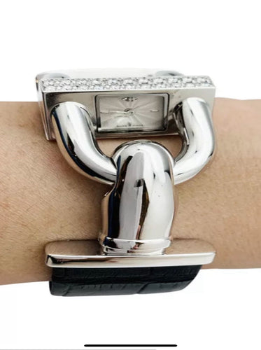 Montre Bracelet Montre Van Cleef & Arpels "Cadenas" or blanc et diamants 58 Facettes