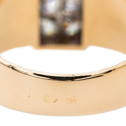 Bague 56.5 Bague Tank Or rose, Platine Diamant 58 Facettes 2850042CN