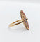 Bague 56 Bague marquise art deco or rose 18k diamant taille ancienne, diamants tailles roses, rubis et saphirs (circa 1920) 58 Facettes A05470