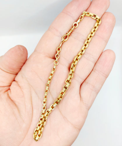 Montre Chaîne giletière de montre or jaune et fermoir mousqueton (circa 1900) 58 Facettes A05151