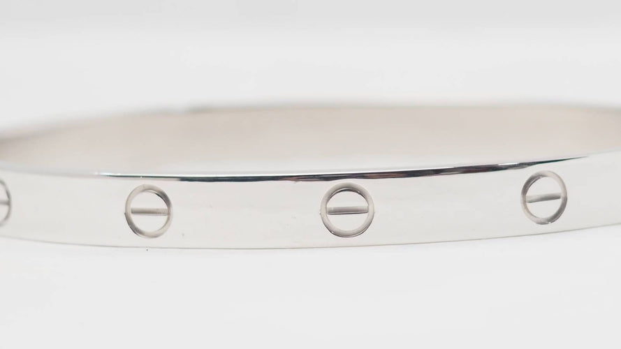 Bracelet Bracelet Cartier Love en or blanc vintage 58 Facettes 32697