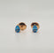 Boucles d'oreilles Boucles d'oreilles or rose serties de topazes 58 Facettes