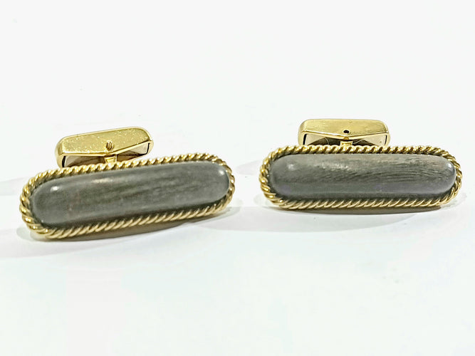 Boutons de manchette Boutons De Manchette Or Et ébène 58 Facettes 3083/4