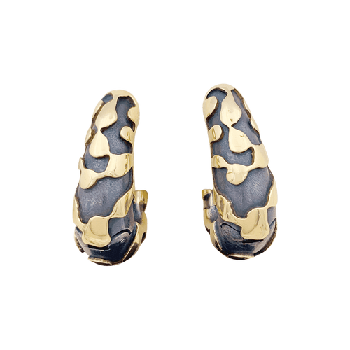 Boucles d'oreilles Boucles d'oreilles, bronze et or jaune. 58 Facettes 34625