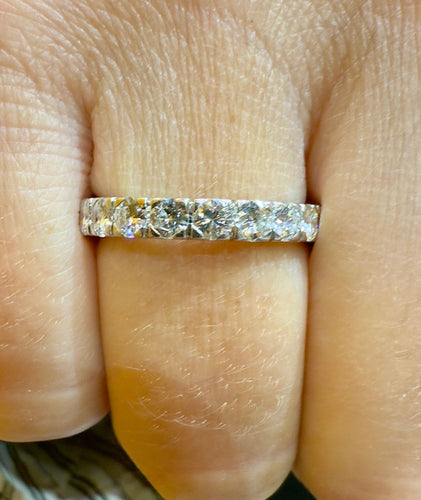 Bague 56 Alliance vintage en or T 56 sertie de diamants 58 Facettes