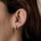 Boucles d'oreilles Paire d'anneaux d'oreilles en or jaune et diamants 58 Facettes CAN1352X3
