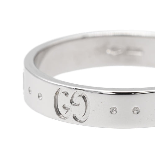 Bague 56 Gucci Bague Fine Icon Or blanc 58 Facettes 2688018CN