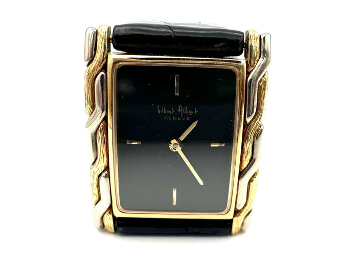 Montre GILBERT ALBERT. Montre vintage 2 ors 18K 58 Facettes