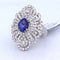 Bague en or blanc avec tanzanite et diamants