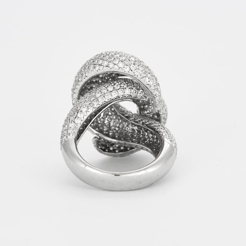IMPORTANTE BAGUE NOEUD DIAMANTS