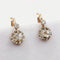 Boucles d'oreilles Dormeuses antique or rose 18k diamants taille rose (circa 1890) 58 Facettes A06338