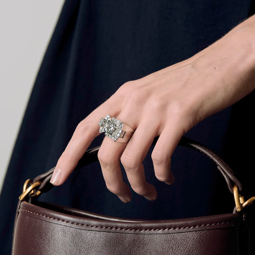 Bague 50 Spectaculaire Bague Art Déco en platine et diamant 2,54cts 58 Facettes 58FC7-1