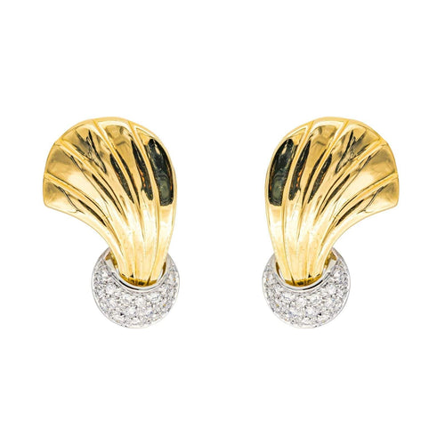 Boucles d'oreilles Boucles d'oreilles Clips Or jaune, Or blanc Diamant 58 Facettes 4377111RV