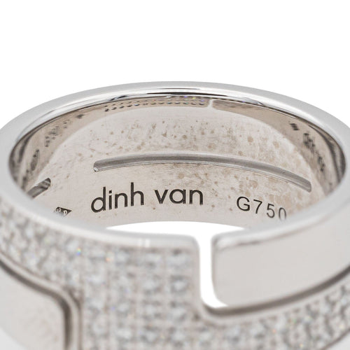 Bague 51 Dinh Van Bague Seventies Or blanc Diamant 58 Facettes 3601165RV
