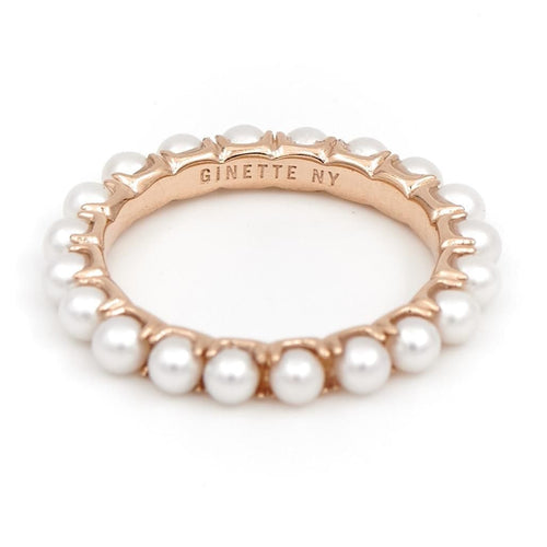 Bague 49 Ginette NY Bague Alliance Maria Or rose Perle 58 Facettes 2393898CN