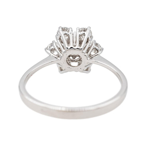 Bague 57 Bague Marguerite Or blanc Diamant 58 Facettes 3754276CN