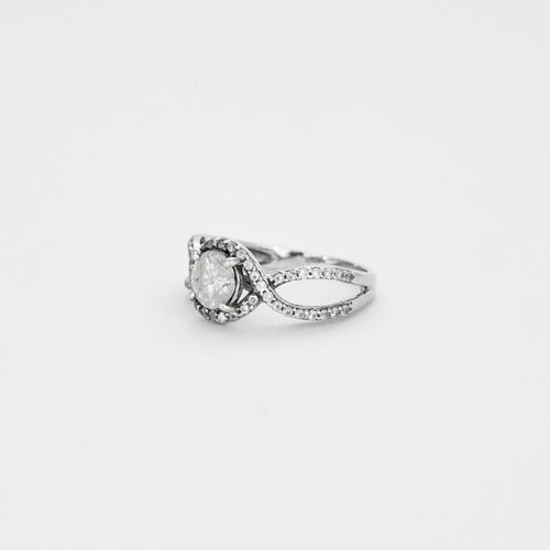 Bague 52 Solitaire or blanc Infini 58 Facettes LP768