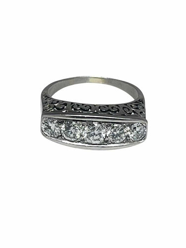 Bague 56 Bague Platine Diamants 58 Facettes