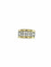 Bague 55.5 Bague en or jaune et blanc diamants certifiée HRD 58 Facettes