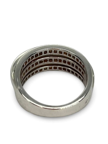 Bague 53 Bague or blanc et diamants 58 Facettes 00069701