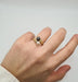 Ring 54 Yellow gold ring with cultured pearls and diamonds 58 Facettes
