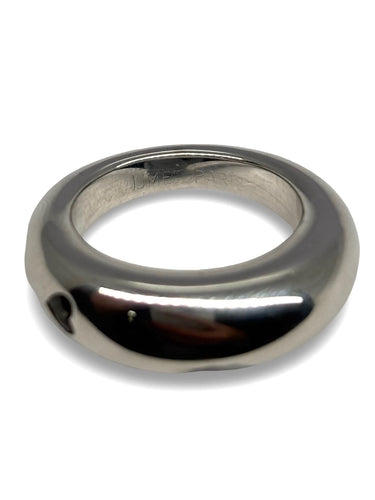 Bague 53 Chaumet - Bague Jonc or blanc et saphir vert 58 Facettes 900