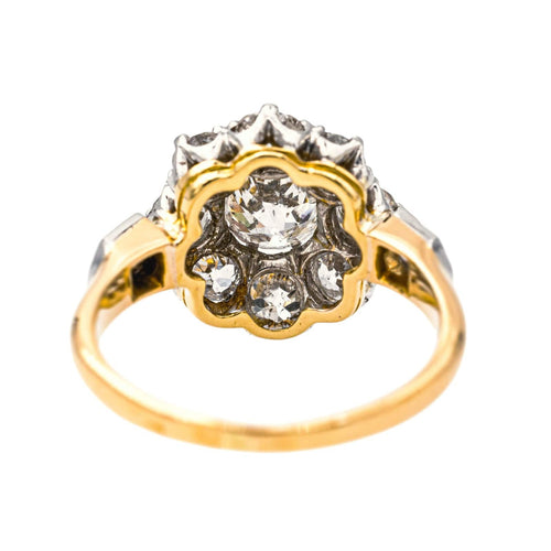 Bague 55 Bague Marguerite Or jaune, Platine Diamant 58 Facettes 3358946CN