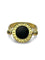 Bague 57 Bulgari - Bague Réversible or jaune nacre et onyx 58 Facettes 895