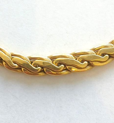 Collier Collier or jaune, maille en S 58 Facettes 596/3