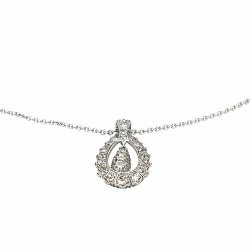 Collier Collier Or blanc Diamant 58 Facettes 4155738CN