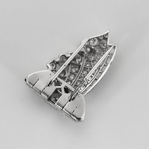 Broche Broche Platine et Diamants 58 Facettes B250613