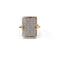 Bague 52 Bague rectangle bicolore or et diamant 58 Facettes BAG.RECT.DT-1376