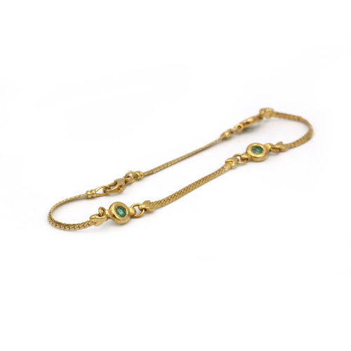 Bracelet Bracelet - Or jaune & Emeraudes 58 Facettes 250281R